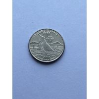 25 центов 2001 г. Род-Айленд, США