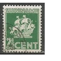 Нидерландский Суринам. Парусник. 1936г. Mi#181.