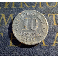 10 пфеннигов 1917 Германская Империя #01