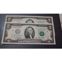 США 2 доллара 2009 F Джорджия лот 2штуки unc