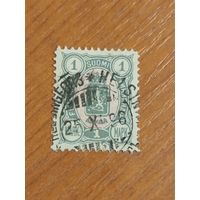 1889 Царская Россия Великое княжество Финляндское Мих 32 герб  (5-1)