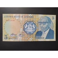 Лесото. 5 малоти (образца 1989 года, P10, UNC)