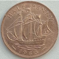 Великобритания 1/2 пенни 1965 г.