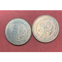 Германия, 2 евроцента 2018AJ