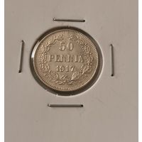 50 пенни 1917 г. Орёл без короны