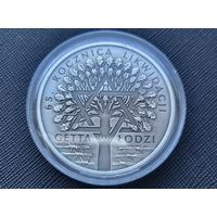 20 злотых 2009 Польша! 65 лет ликвидации Лодзинского гетто! Серебро 925 пробы 28,28 грамм! ОБМЕН!