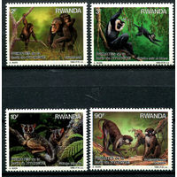 Руанда - 1988г. - Приматы - 4 марки - полная серия, MNH [Mi 1389-1392]. #O-Se-Z-1-2