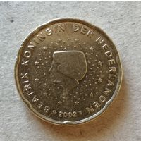 Нидерланды 20 евроцентов 2002 год,  KM# 238