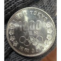 С рубля без мц! 1000 йен 1964 Япония олимпиада Токио крупное серебро 925 пр