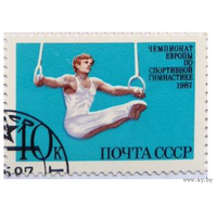 1987 СССР. Спорт. Чемпионат Европы по спортивной гимнастике. Полная серия.