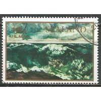 Дания(Остров Зеландия). Морской пейзаж. Живопись. 1976г. 1 марка.