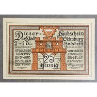 Нотгельд 25 пфеннигов 1922 год Ольденбург. Веймарская республика.