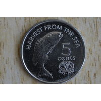 Фиджи 5 центов 1995 с 1 руб