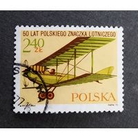 Марка Польша 1975 год 50 лет польской авиапочте
