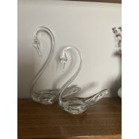 Пара лебедей. СССР. Стекло.