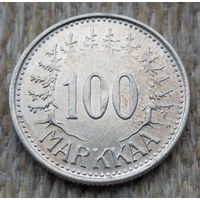 Финляндия 100 марок 1956 года, UNC. Серебро! Сторгуй за свою цену, предложи обмен!