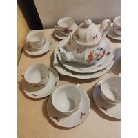 Чайный сервиз "мейсенский букет" на 12 персон
