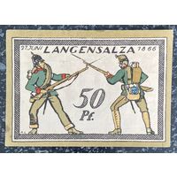 Нотгельд 50 пфеннигов 1921 год. Лангензальц. Веймарская республика