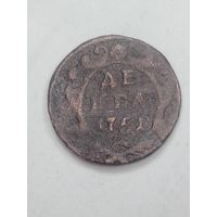 Российская империя Деньга 1751 года .