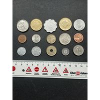 С рубля. Сборный лот разных монет разных стран.