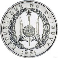 Джибути 5 франков 1991 UNC
