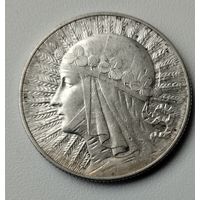 5 злотых 1933 г Женщина в платке.