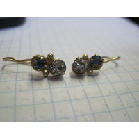 Серьги с цирконом с рубля!.