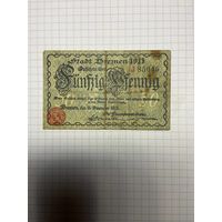 Нотгельд 50 пфеннигов (Германия Веймарская республика). -2612