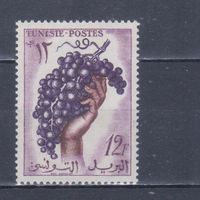 [343] Тунис 1956. Флора.Плоды.Ягоды.Фрукты.Виноград на почтовых марках. MNH
