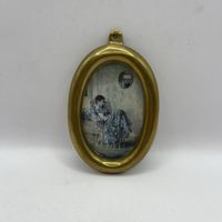 Латунная рамка для фото или вышивки. Франция. Арт 3287