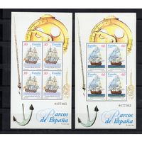 Испания 1996. Корабли  3264-65 блок 62,63