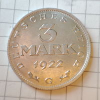 3 марки 1922 года G. Состояние супер в блеске.