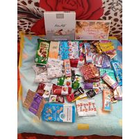 Лот Обертки от конфет и шоколада и коробки в добавок