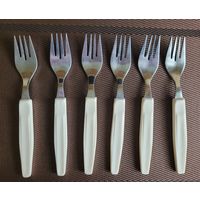 Вилки, нержавеющая сталь, бакелит, Давыдковский завод "Заря", одним лотом 6 шт.