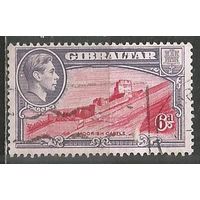 Гибралтар. Король Георг VI. Замок. 1938г. Mi#112.