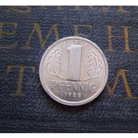 1 пфенниг 1988 (A) Германия ГДР #25 AU