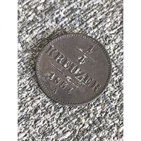 Австрия 1/4 Kreuzer 1851