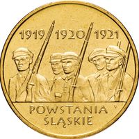 Польша 2 злотых, 2011 Силезские восстания UNC