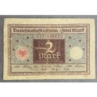 Банкнота 2 марки 1920 год. Веймарская республика. С рубля без МЦ.