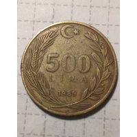 500 лир Турция 1989 год