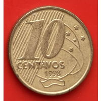 46-05 Бразилия 10 сентаво 1998 г.