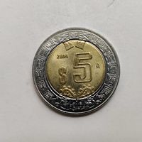 Мексика 5 песо 2014 г.