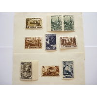 Серии марок СССР 1946-47 гг.! Чистые (MNH **)! Послевоенное восстановление народного хозяйства. 29 годовщина Советской Армии. Состояние.