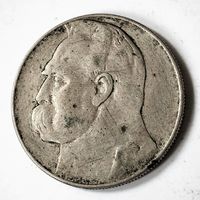 10 злотых, 1936 год. Пилсудский. VF.