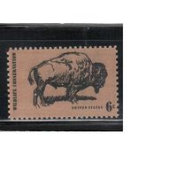 США-1970, (Мих.1004),  * ,  Фауна,Бизон (одиночка)