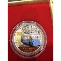 2 доллара 2010 г. Советский Тролейбус. УНЦОВКА СЕРЕБРО 999 пр.    Распродажа коллекции!!!