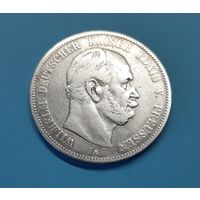 Германия. 1876 год. 5 марок. Вильгельм. Пруссия. Серебро