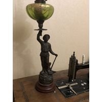 Старинная керосиновая лампа ШАХТЕР