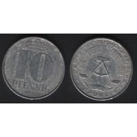 Германия ГДР km10 10 пфенниг 1979 год (_брак(p0(2(2 поворот малый