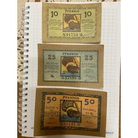 Нотгельд 10-25-50 пфеннигов Германия Линдау на Боденском озере-0301-2